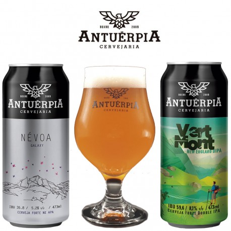 Kit Degustação Antuérpia com 2 Cervejas e 1 Taça
