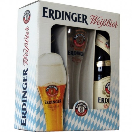 Kit Cerveja Erdinger com 2 Garrafas e 1 Copo 500ml